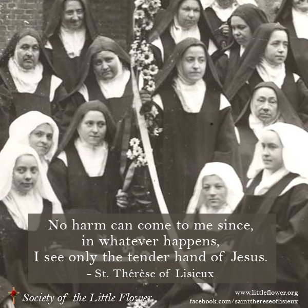 Group shot of the sisters at Le Carmel, Lisieux.  St. Therese is visible center left.