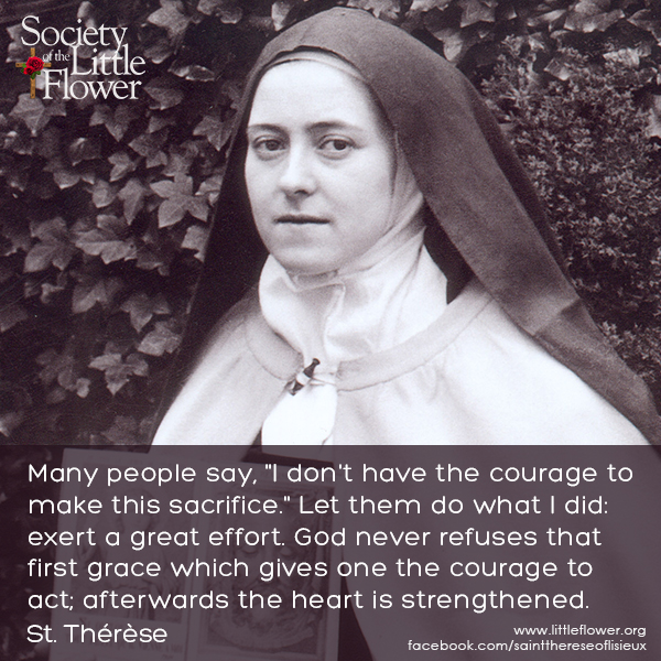 Detail of photo of St. Therese of Lisieux holding the image of the Holy Face, in the garden at the Le Carmel monastery.