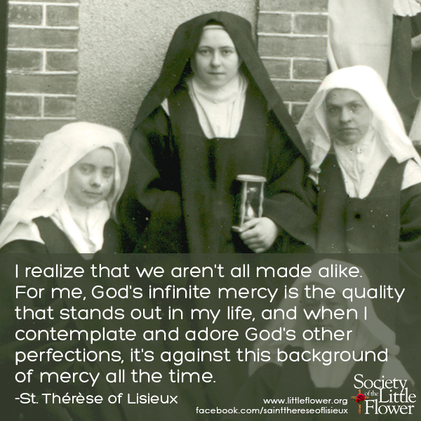 Photo detail of St. Therese of Lisieux in a group shot at Le Carmel monastery.
