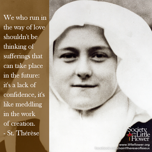 Photo detail of St. Therese of Lisieux as a novice.
