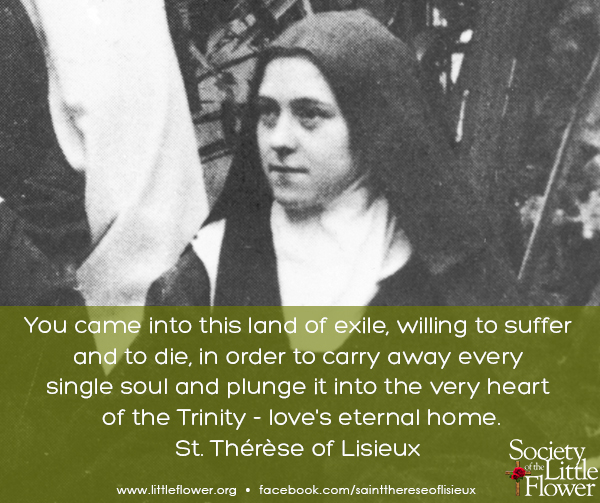 Photo detail of St. Therese of Lisieux in a group shot at Le Carmel monastery.