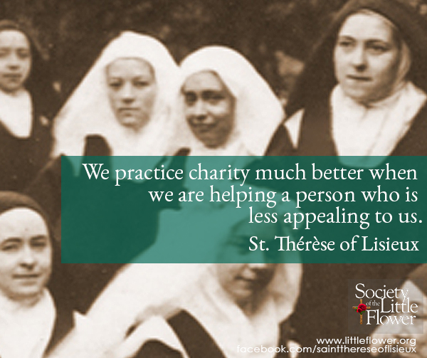 Photo detail of St. Therese of Lisieux in a group shot at Le Carmel monastery.
