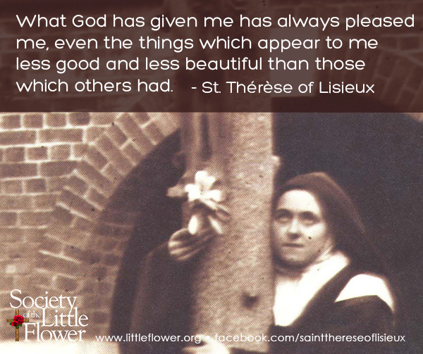 Photo of St. Therese of Lisieux as a novice, embracing the large crucifix in the courtyard at Le Carmel monastery.
