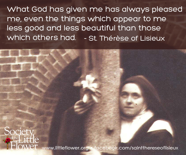Photo of St. Therese of Lisieux as a novice, embracing the large crucifix in the courtyard at Le Carmel monastery.