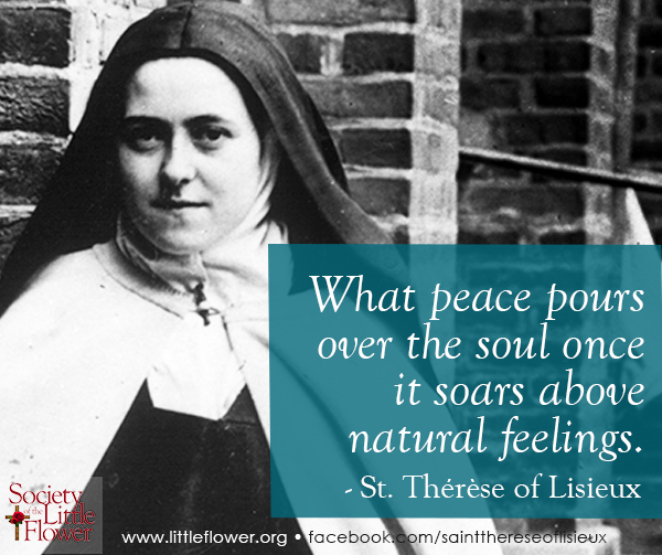 Photo detail of St. Therese of Lisieux standing near the brick wall in the courtyard at Le Carmel, Lisieux France.