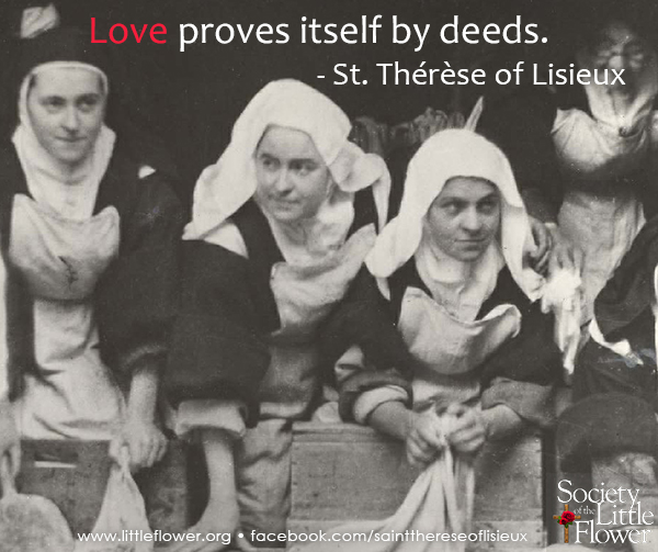 St. Therese and other Carmelite nuns, on washing day at the laundry pool.