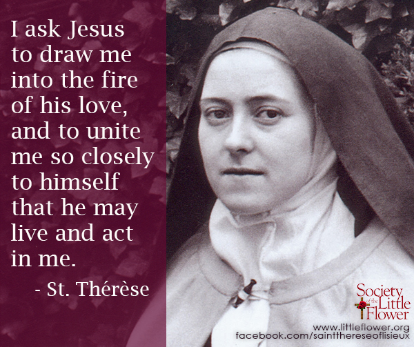 Photo of St. Therese in the garden.