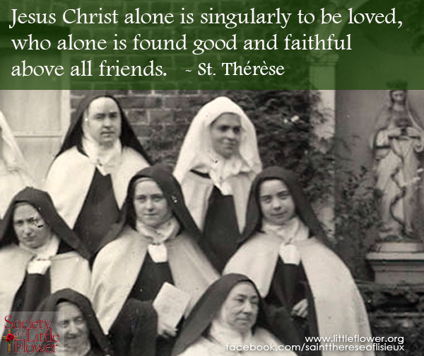St. Therese with a group of her Le Carmel sisters including her real sister, Celine.