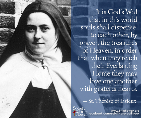 Photo of St. Therese standing before a brick wall at Le Carmel monastery