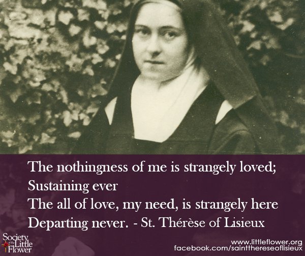 St. Therese in the garden at Le Carmel.