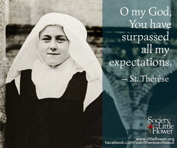 Photo of St. Therese as a novice.