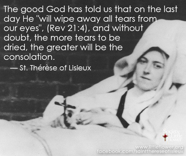 Photo of St. Therese in her final illness
