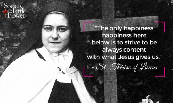 Photo of St. Therese in the garden
