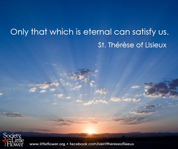 Only eternal can satisfy