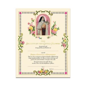 Family Perpetual Mass Enrollment Certificate