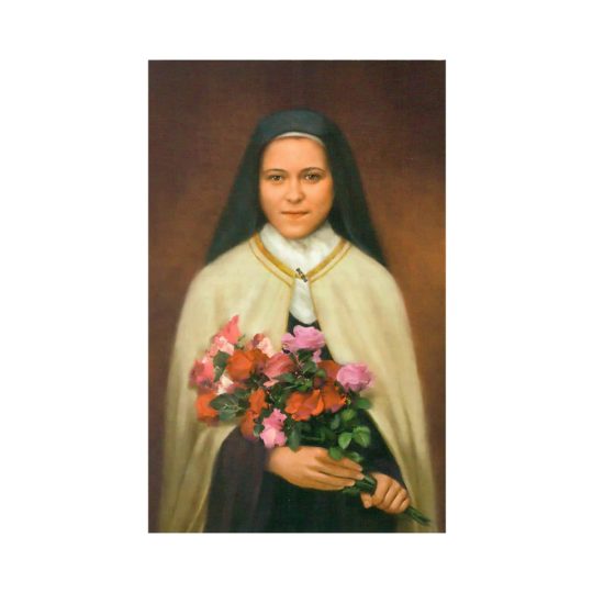 St. Therese Novena Rose Prayer Card in Spanish Society of the Little