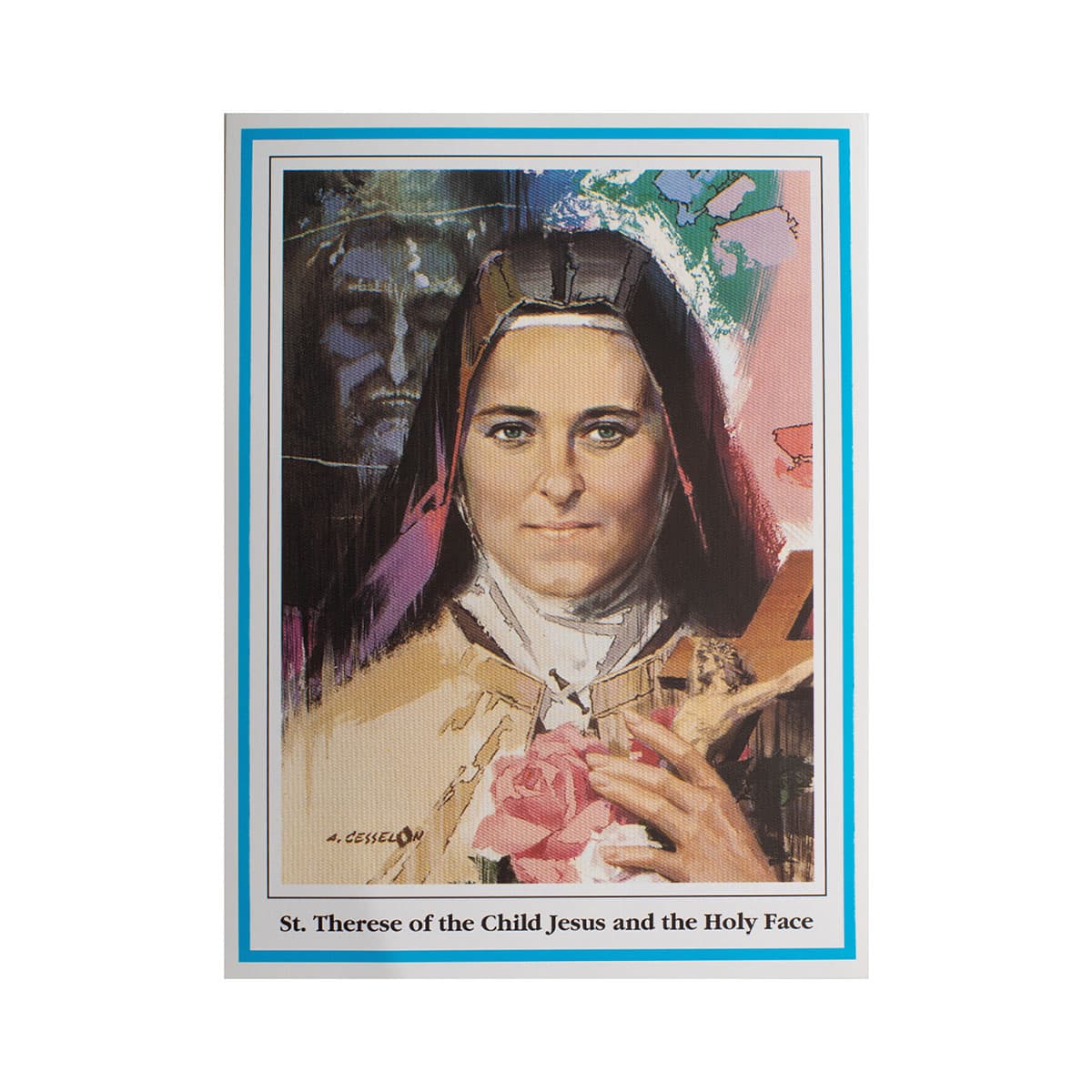 St Therese Holy Face Prayer Card Society of the Little Flower
