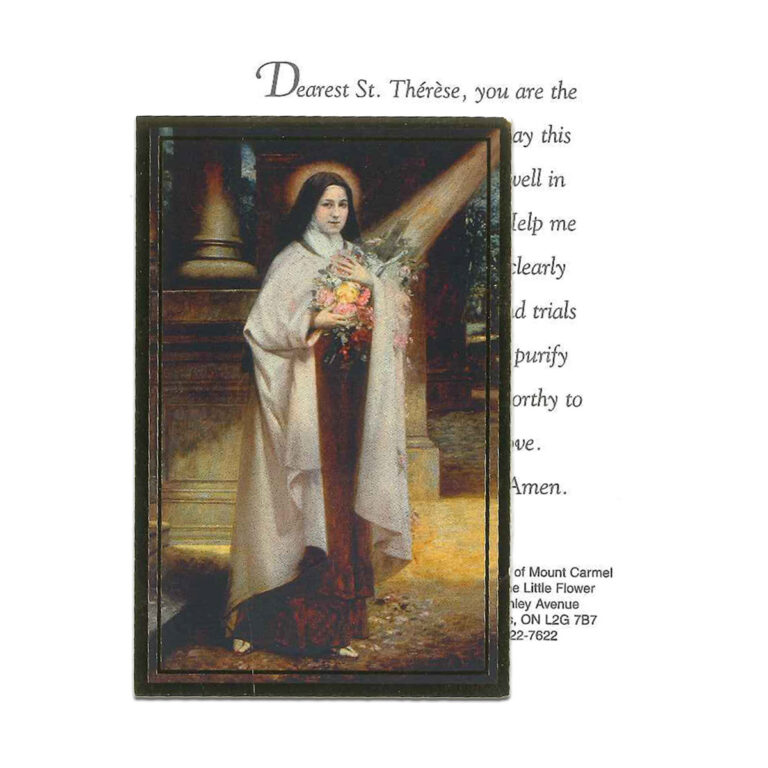 St. Therese Healing Prayer Card Society of the Little Flower US