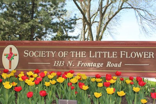 Society of the Little Flower sign