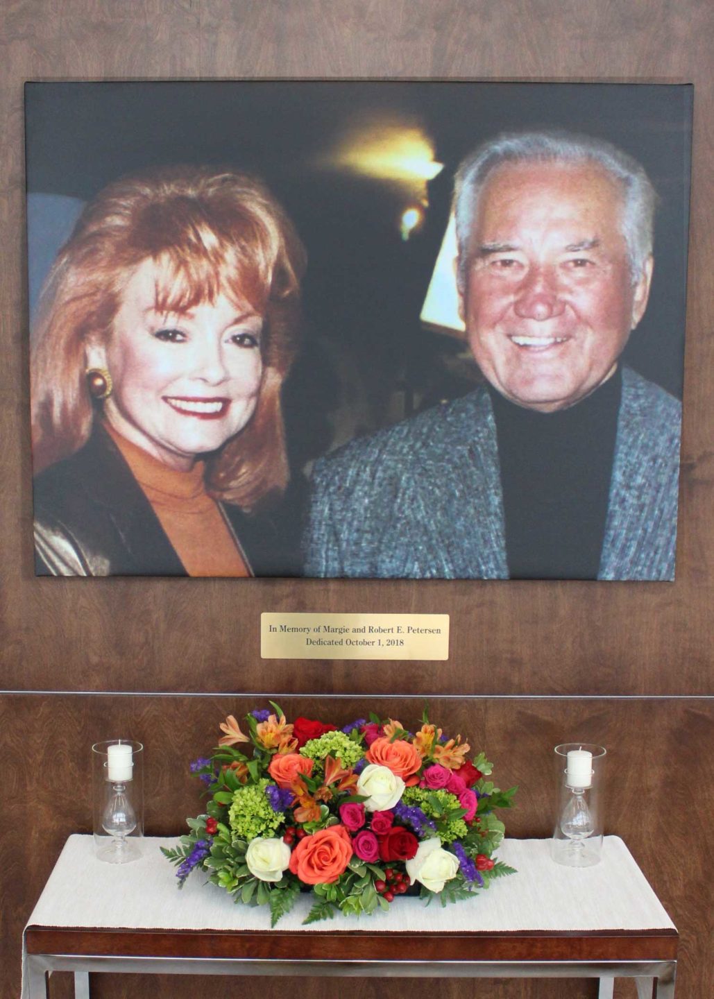 Robert & Margie Peterson display at the new National Shrine