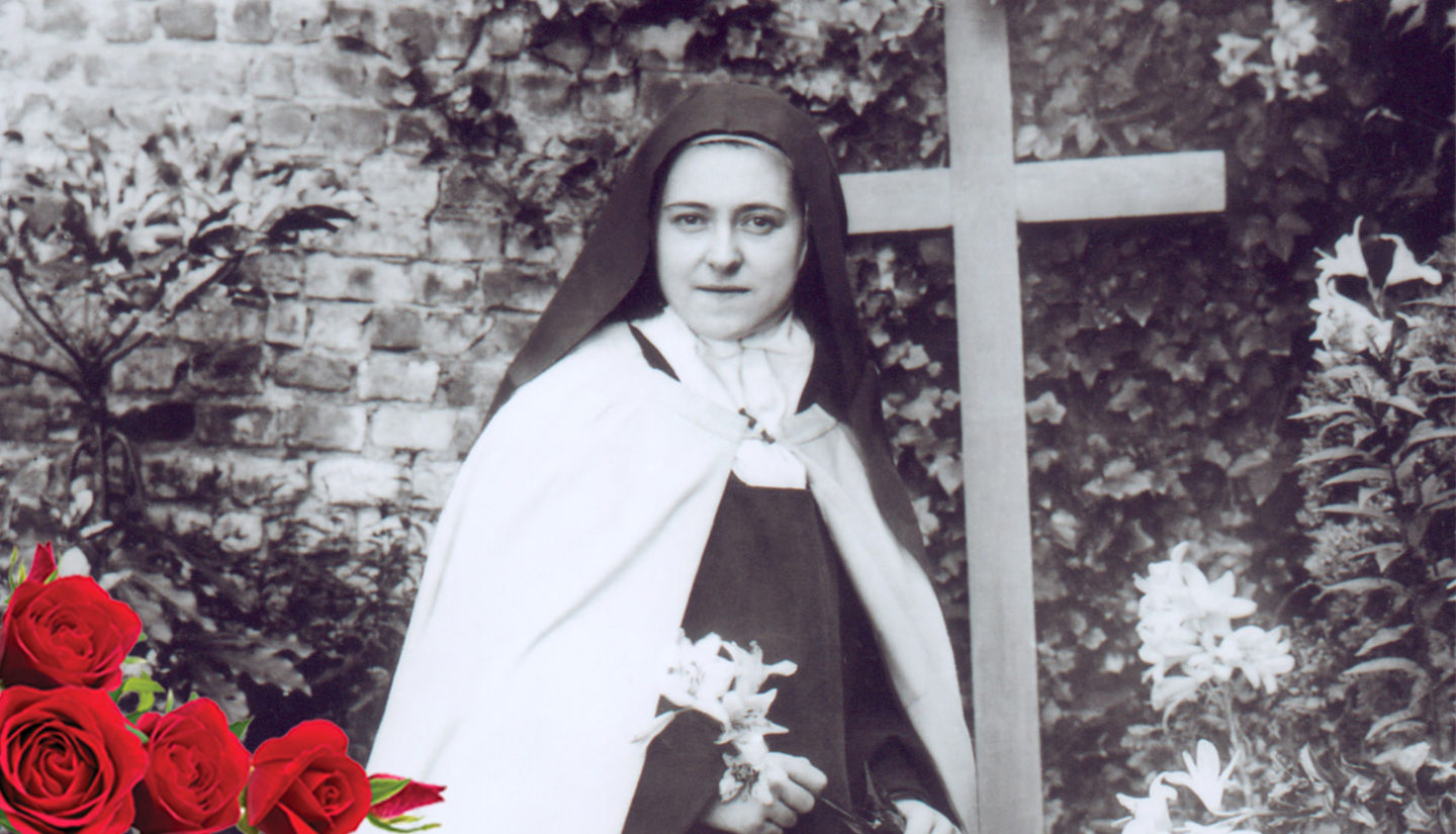 St. Therese and roses