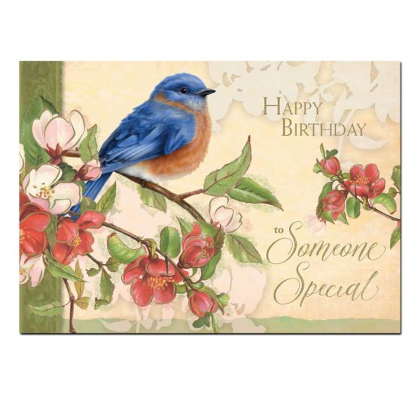 Blue Bird & flowers Birthday Blessings #356 Cover