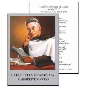 St. Titus Brandsma Prayer Card