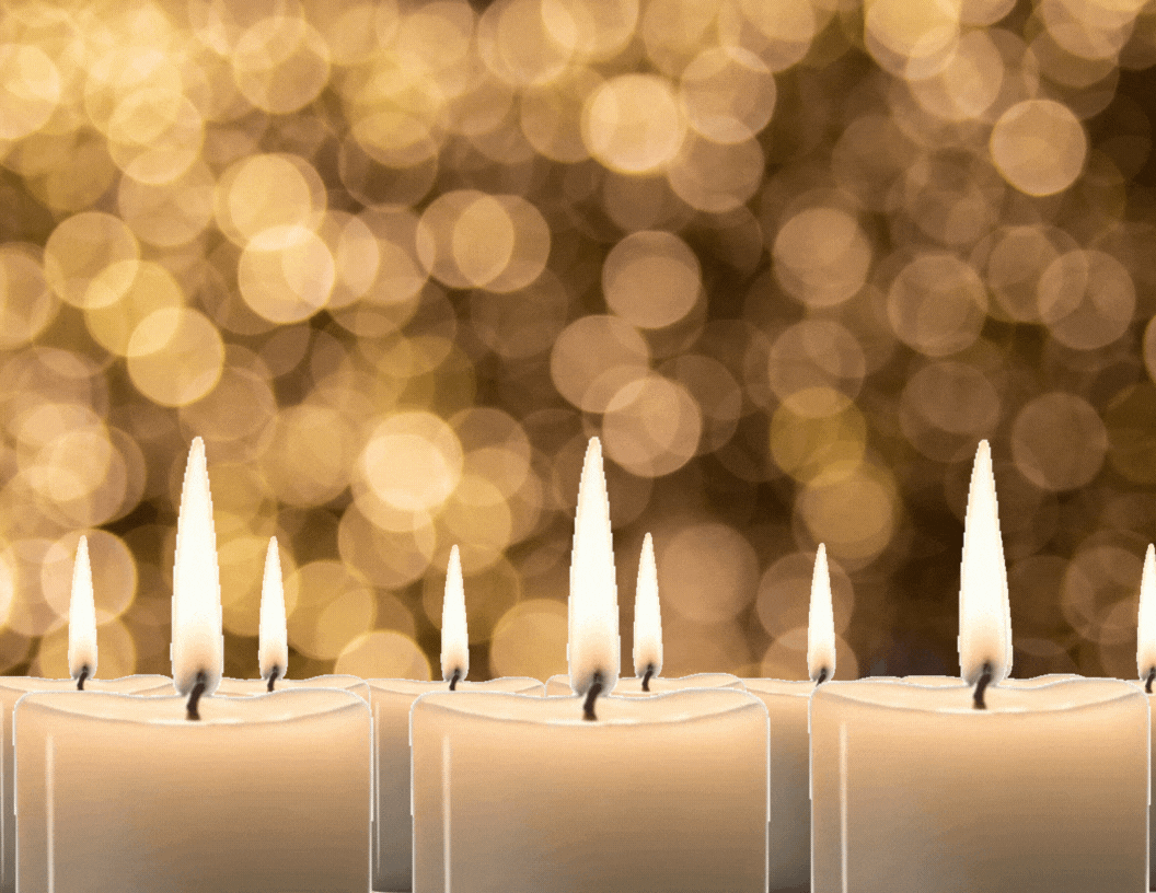 Vigil candles shining