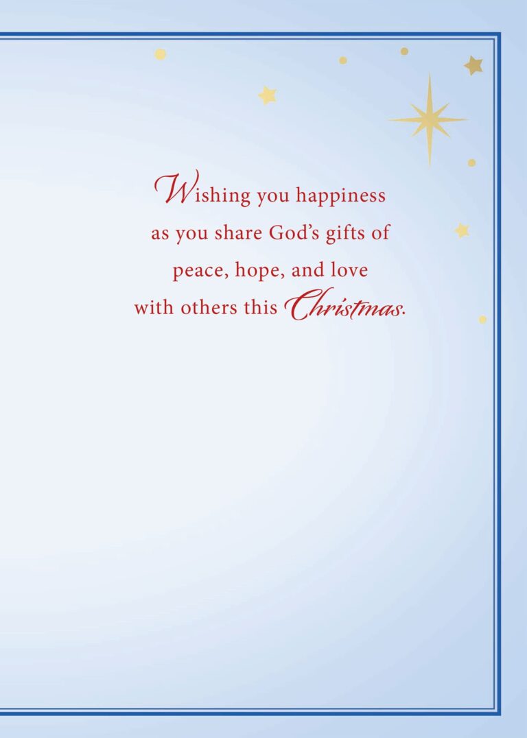 Wisemen Christmas Card page 3 with inscription: Wishing you happiness as you share God's gift of peace, hope, and love with others this Christmas.