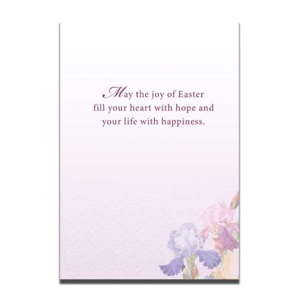 Easter Blessings card with orchid flowers and blessing