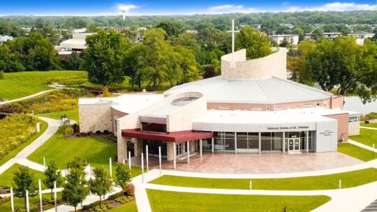 bird's eye view of the national shrine of st. Therese