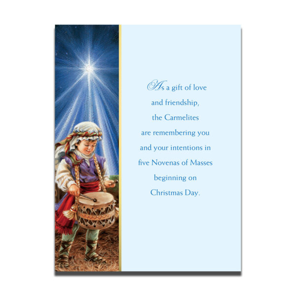 124 Little Drummer Boy Christmas Card with image of little drummer boy and Christmas message