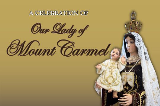 Our Lady of Mount Carmel Gold Tile